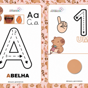 Alfabeto especial coordenação motora + numerais - capivara