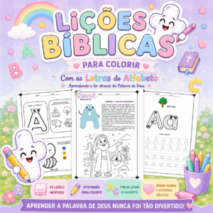 Apostila lições bíblicas para colorir