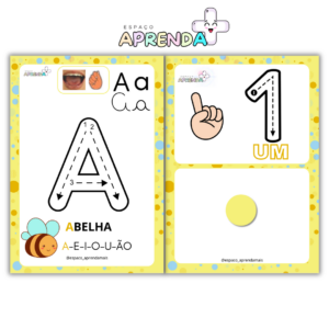 Alfabeto Especial Coordenação Motora + Numerais - Amarelo