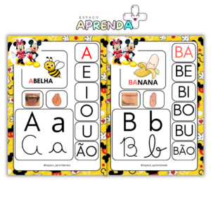 Alfabeto Especial Completo para Mural – Mickey & Minnie