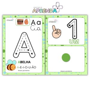 Alfabeto Especial Coordenação Motora + Numerais - Verde