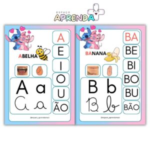 Alfabeto Especial Completo para Mural – Stitch e Angel