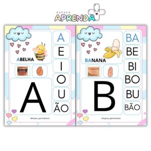 Alfabeto Especial para Mural em Letra Bastão – Chuva de Amor