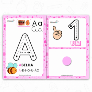 Alfabeto especial coordenação motora + numerais- rosa