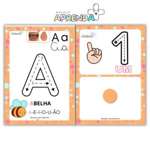 Alfabeto Especial Coordenação Motora + Numerais - Laranja
