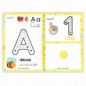 Alfabeto especial coordenação motora + numerais - amarelo