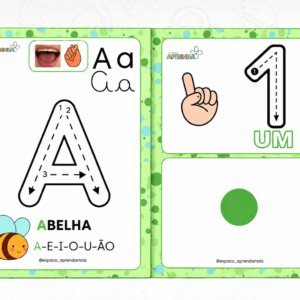 Alfabeto especial coordenação motora + numerais - verde