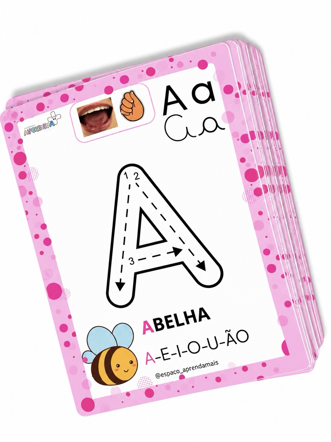 Alfabeto especial coordenação motora + numerais- rosa - Imagem 2