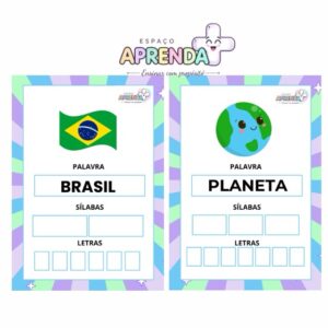 Fichas para alfabetização-Formando palavras sílabas complexas