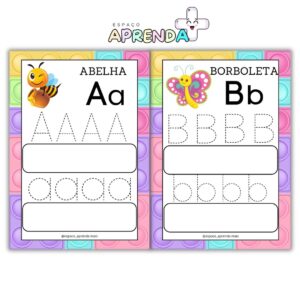 Fichas Treinando o Alfabeto – Letra Bastão