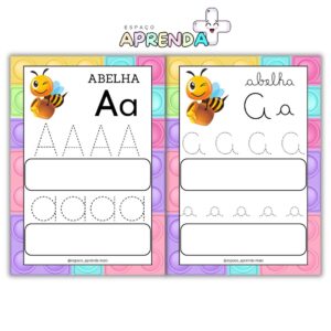Combo Fichas Treinando o Alfabeto – Letra Bastão + Letra Cursiva
