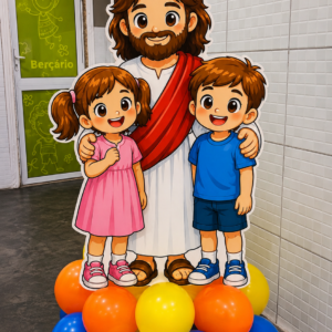 Display de Recepção Cristão Infantil – Bem-vindos + Jesus com as Crianças (PDF)